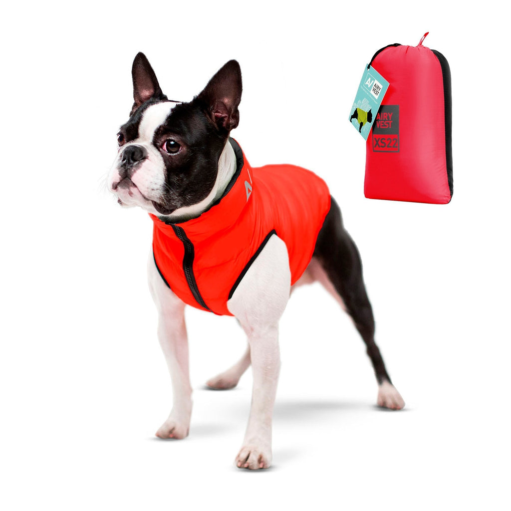 Airy Vest Casaca Reversible Negro / Rojo - Pet Fashion