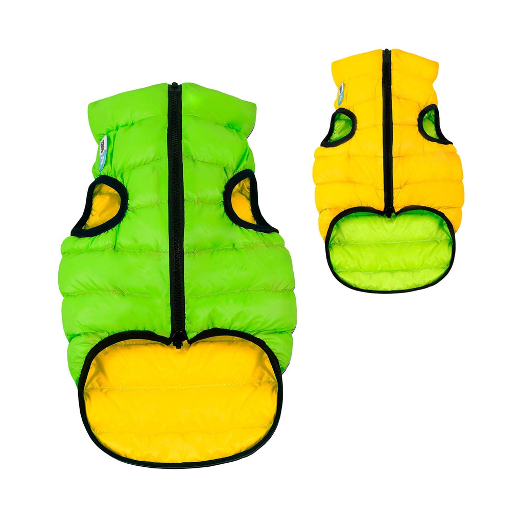 Airy Vest Casaca Reversible Verde / Amarillo - Pet Fashion