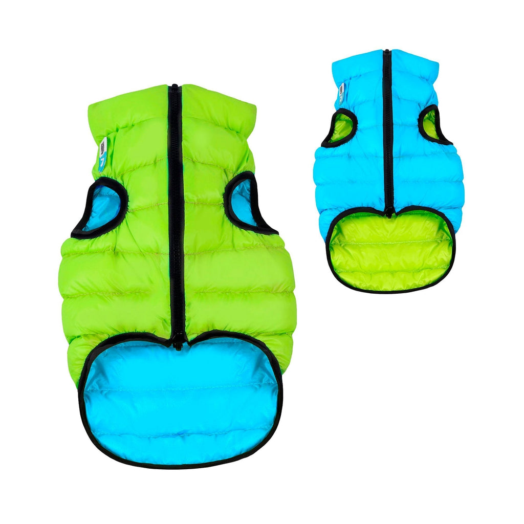 Airy Vest Casaca Reversible Verde / Celeste - Pet Fashion