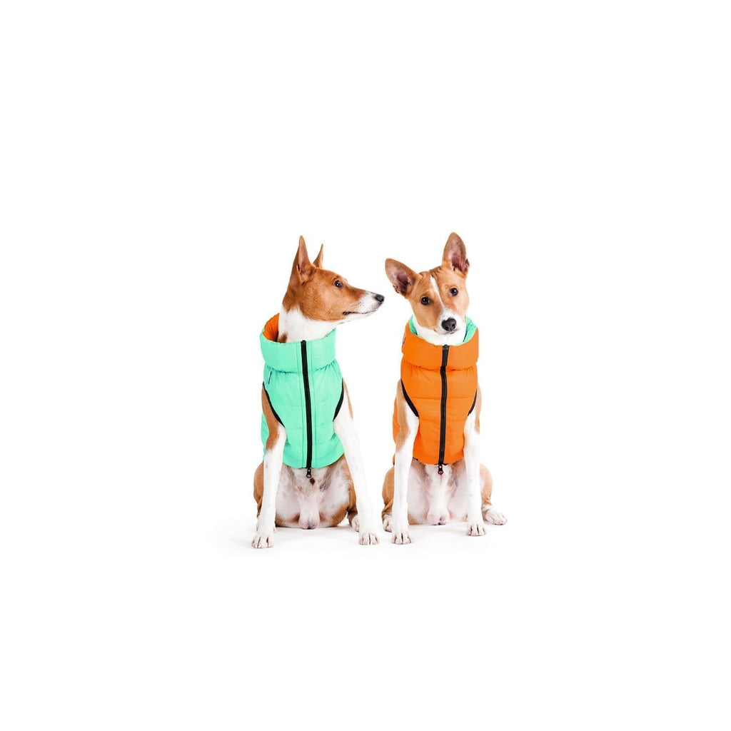 Airy Vest Lumi BRILLA EN LA OSCURIDAD - Casaca Reversible Naranja / Verde Claro - Pet Brands