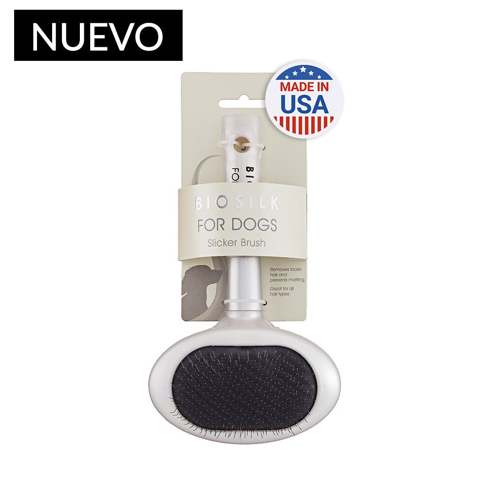 Biosilk Cepillo Para Perros Eliminador De Pelos Sueltos - Slicker Brush - Pet Brands