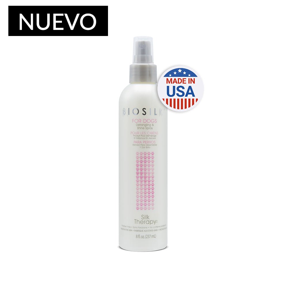 Biosilk Spray Desenredante Y De Brillo Para Perros - Silk Therapy Detangling & Shine 237 ml. - Pet Brands