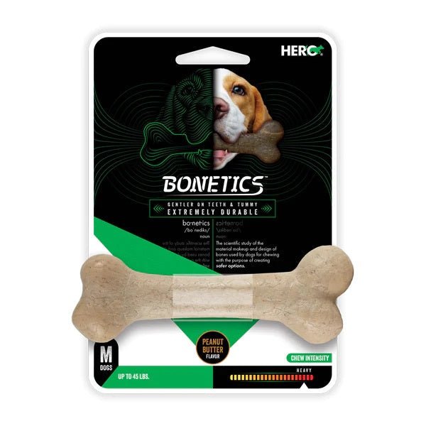 Bonetics Medium Femur Bone Peanut Butter juguete para perro - Pet Brands