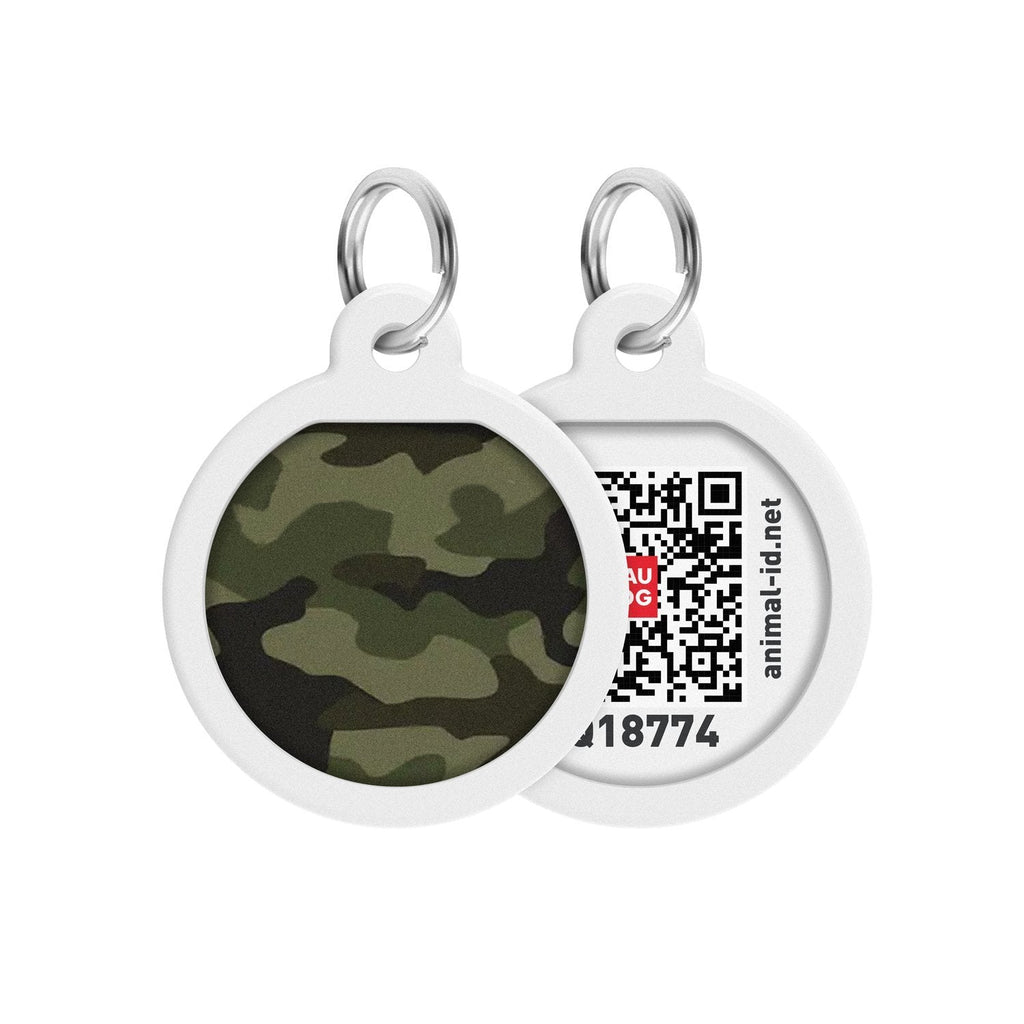 Green Camo Placa de identificación Smart ID – App ¡GRATIS! - Pet Brands