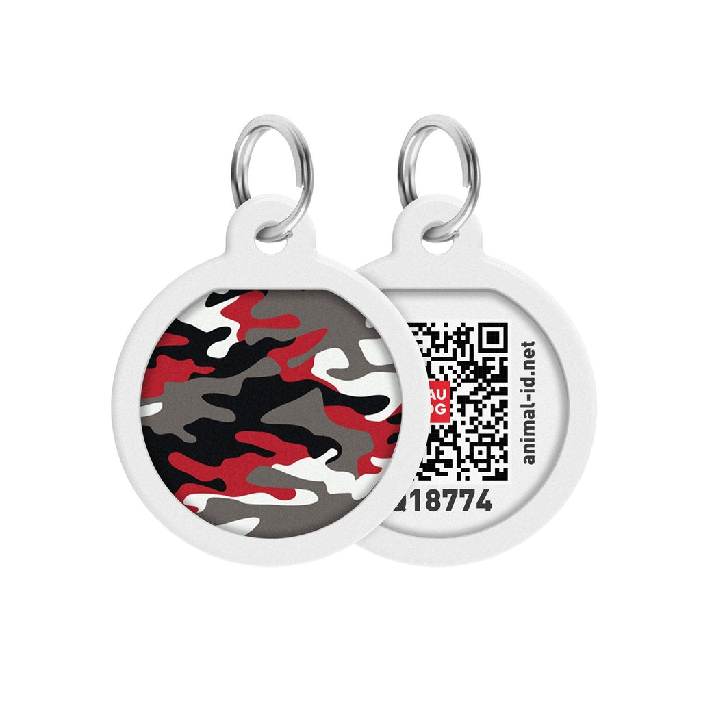 Grey Camo Placa de identificación Smart ID – App ¡GRATIS! - Pet Brands