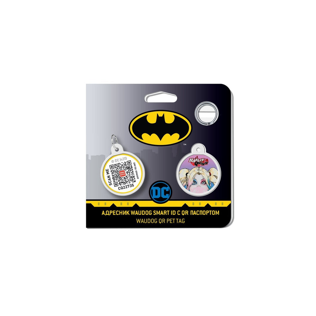 Harley Quinn DC Comics Placa de identificación Smart ID – App ¡GRATIS! - Pet Brands