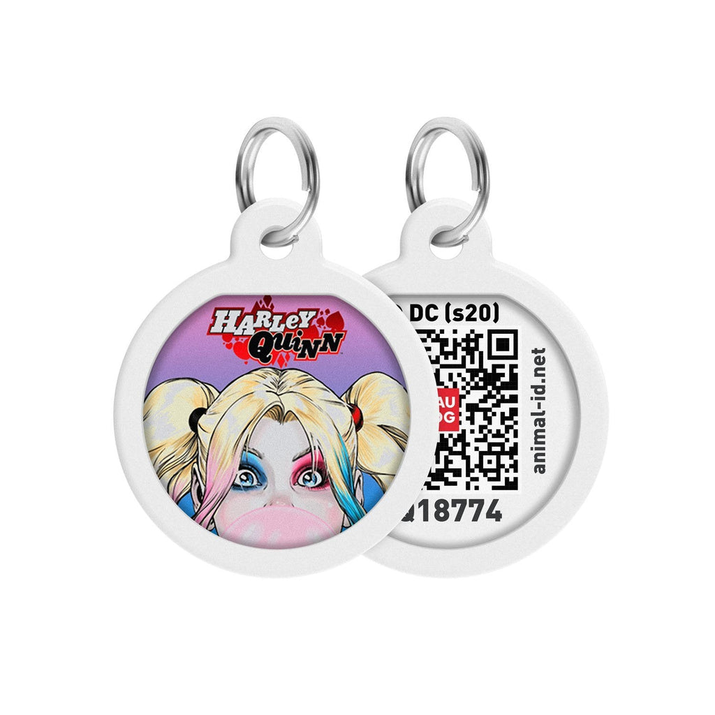 Harley Quinn DC Comics Placa de identificación Smart ID – App ¡GRATIS! - Pet Brands