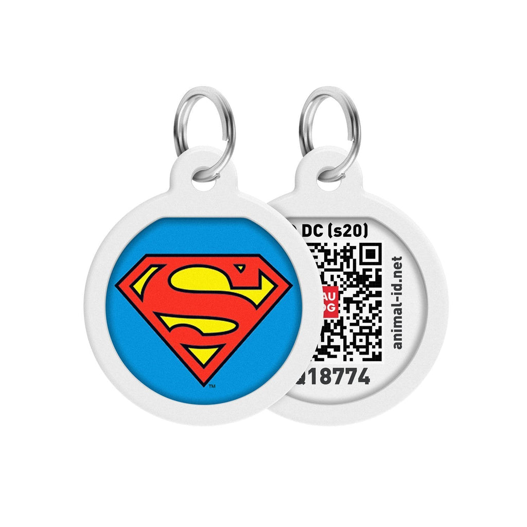 Super hero DC Comics Placa de identificación Smart ID – App ¡GRATIS! - Pet Brands