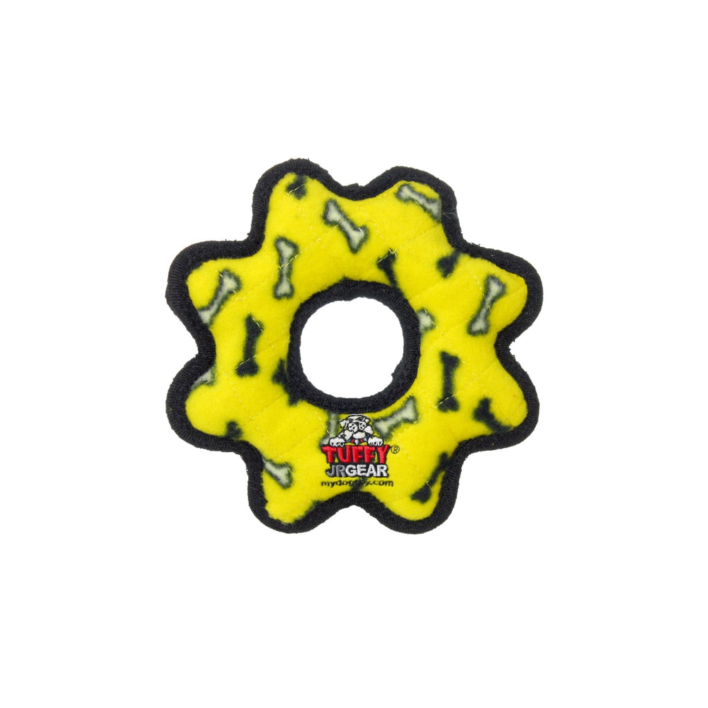 Tuffy Jr Gear Ring Yellow Bone juguete ultra resistente para perro - Pet Fashion