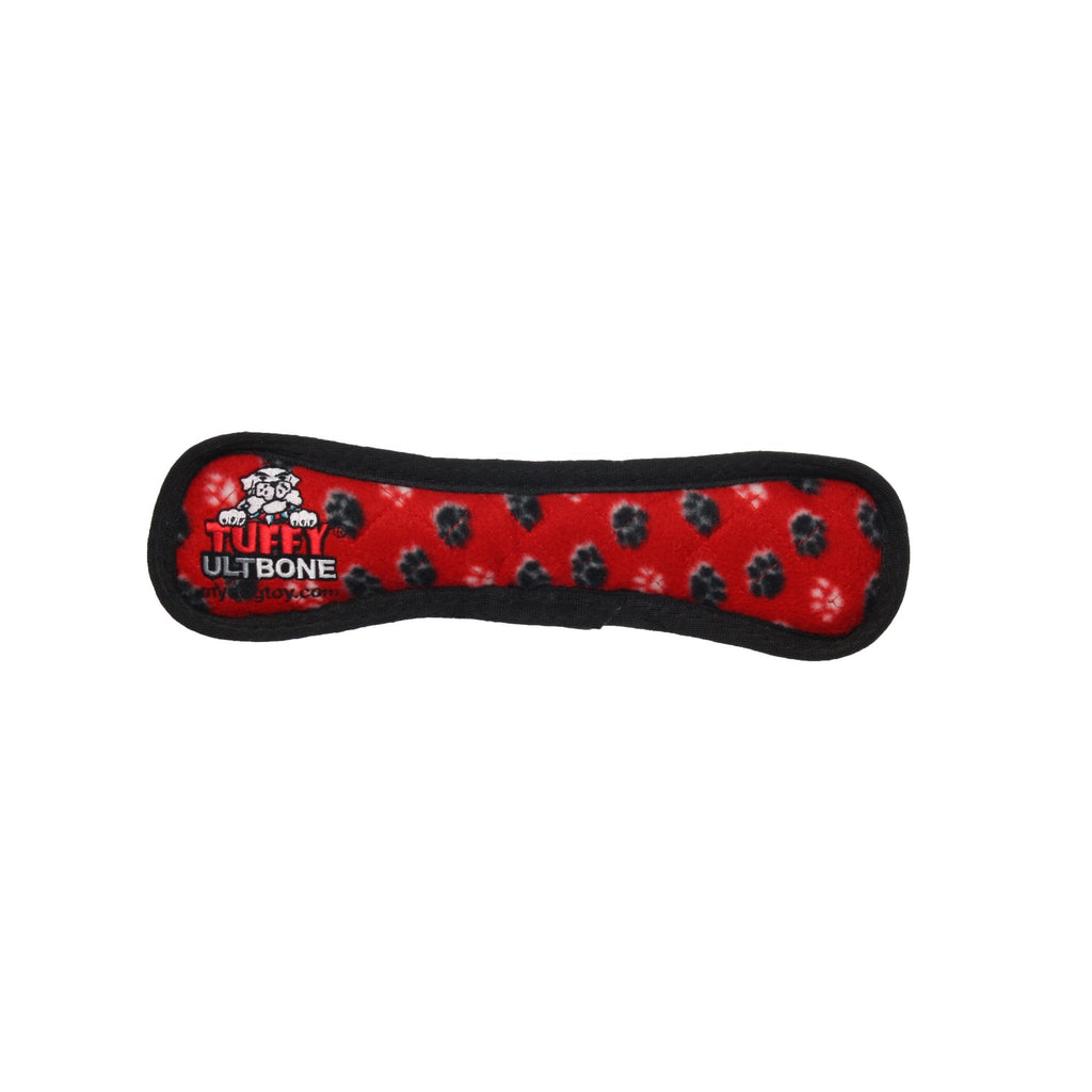 Tuffy Ultimate Bone Red Paw juguete ultra resistente para perro - Pet Fashion