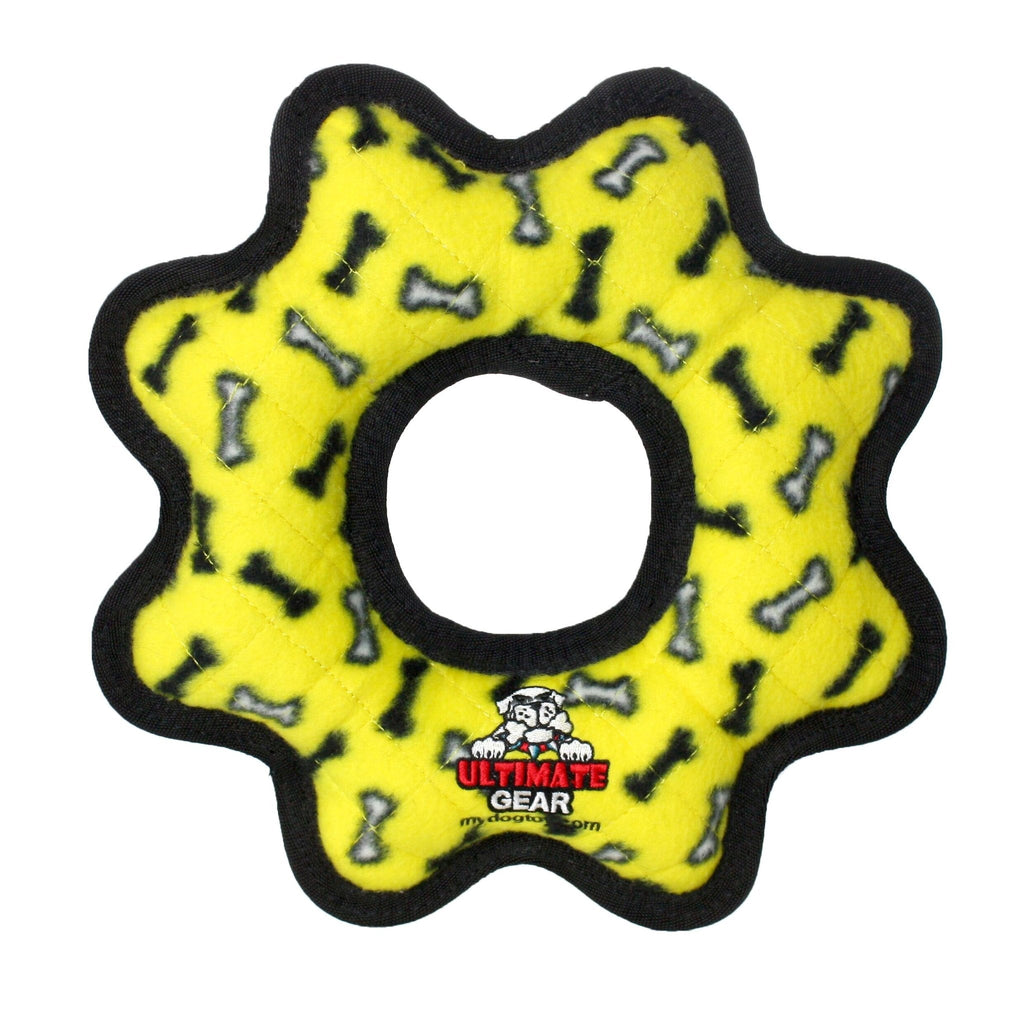 Tuffy Ultimate Gear Ring Yellow Bone juguete ultra resistente para perro - Pet Fashion