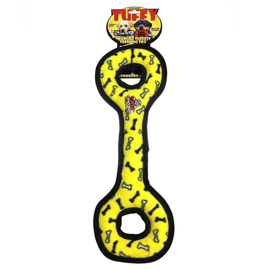 Tuffy Ultimate Tug-O-War Yellow Bone juguete ultra resistente para perro - Pet Fashion