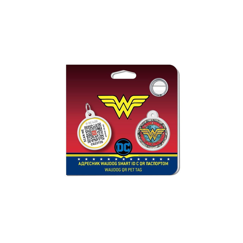 Wonder Woman 1 DC Comics Placa de identificación Smart ID – App ¡GRATIS! - Pet Brands